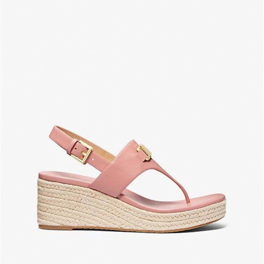Michael Kors Camila Wedge Sandal MK LOGO Pink - Picture 2 of 2